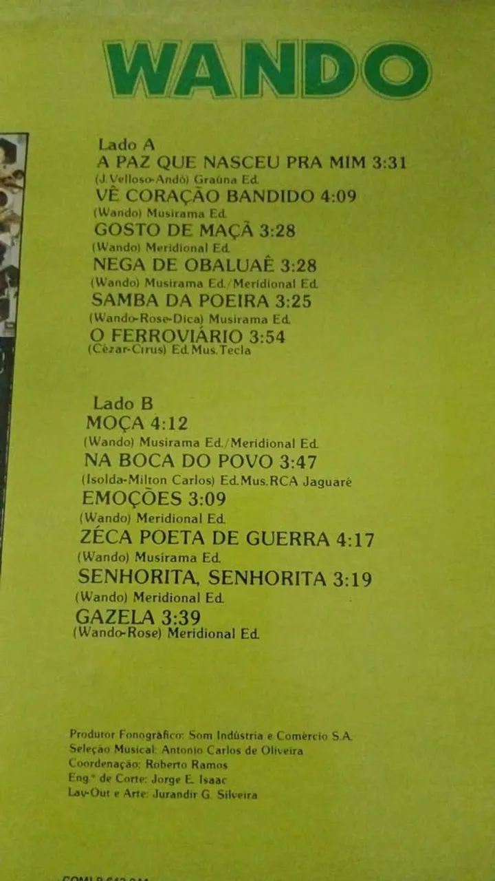 Disco Vinil Wando Seleção de Ouro - Foto 2
