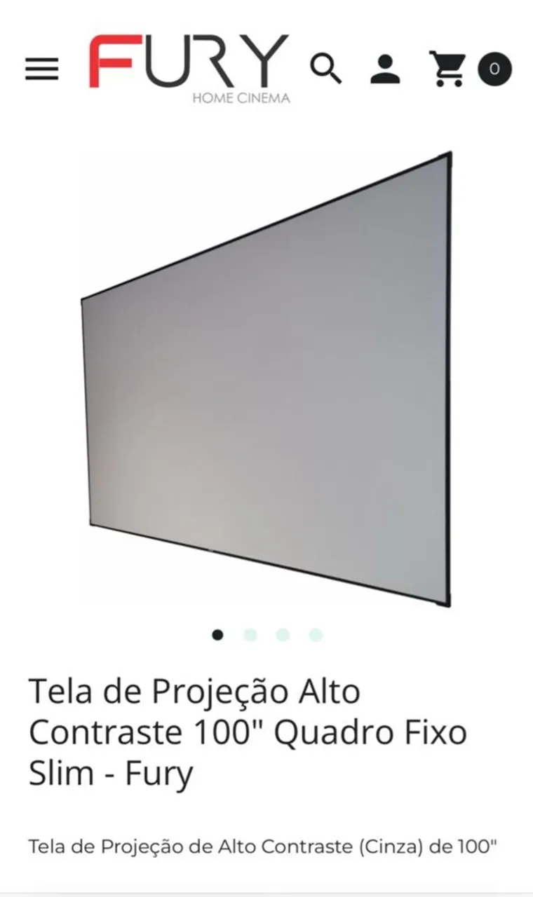 Tela de Projeção Alto Contraste 100" Fury