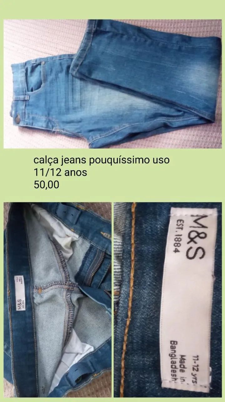 Conjunto jaqueta e calça jeans infantil  - Foto 2