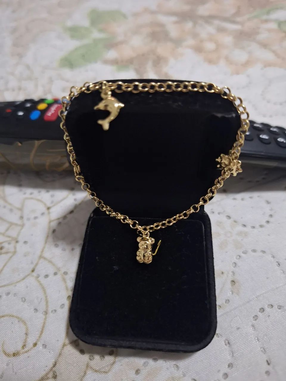 Pulseira de ouro com pingentes - Foto 2