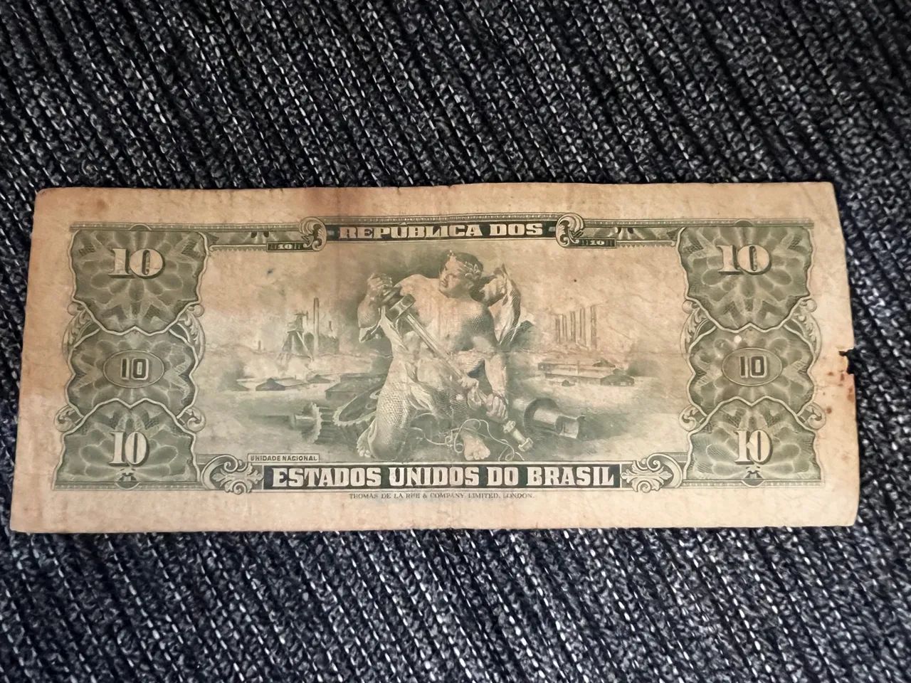 Nota de 10 Cruzeiros do Brasil - 1950 - Foto 2