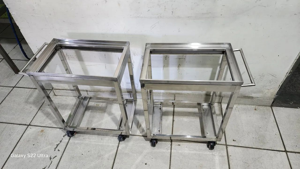 Carrinho transportador aço inox