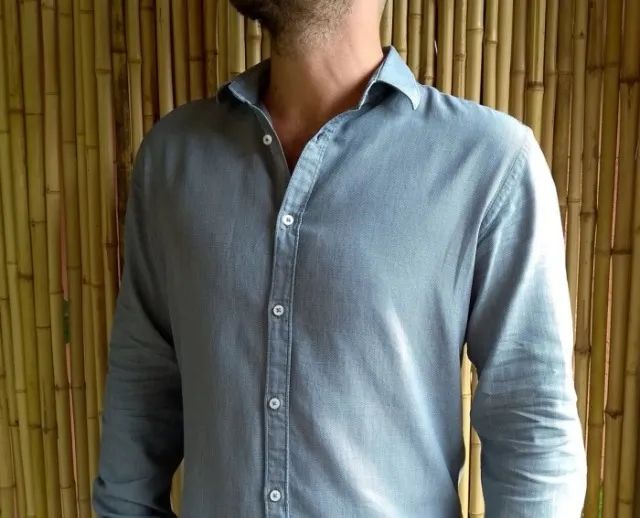 Camisa Zara Masculina Social M - Foto 2