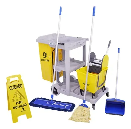 Kit Carrinho De Limpeza Profissional