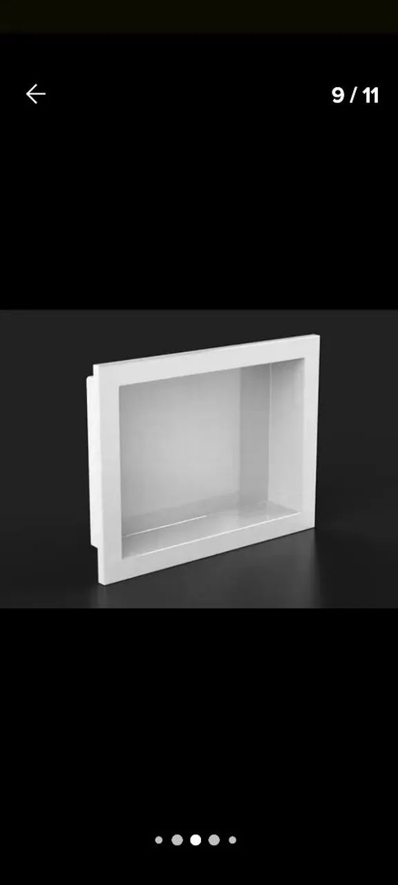 Nicho embutir PVC alto brilho 30x40 branco - Foto 2