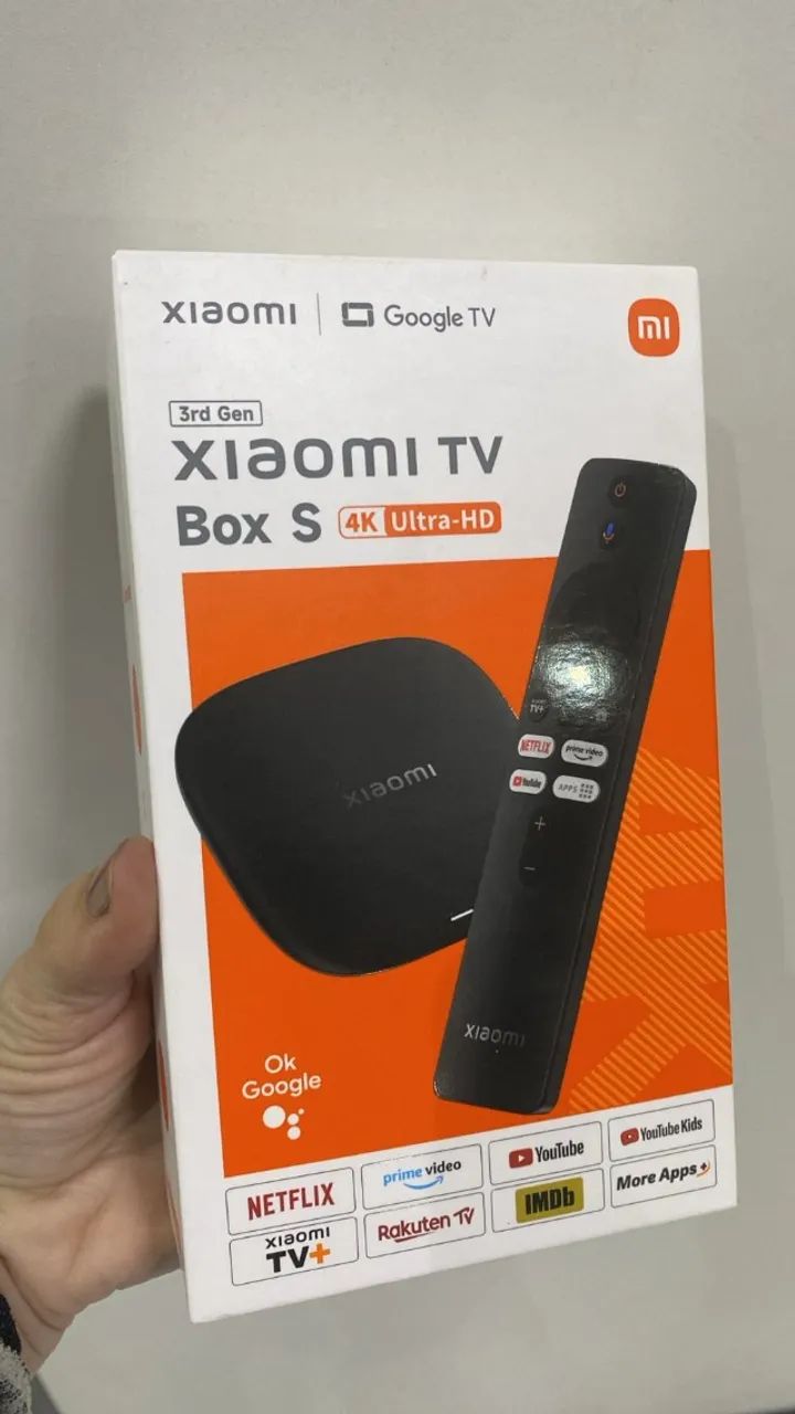 Xiaomi Tv Box Mi Tv Box S 3 Geração 4k Ultra Hd controle por voz - Loja Coimbra Entregamos