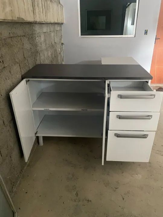 Armário de cozinha branco 3 portas - Foto 3