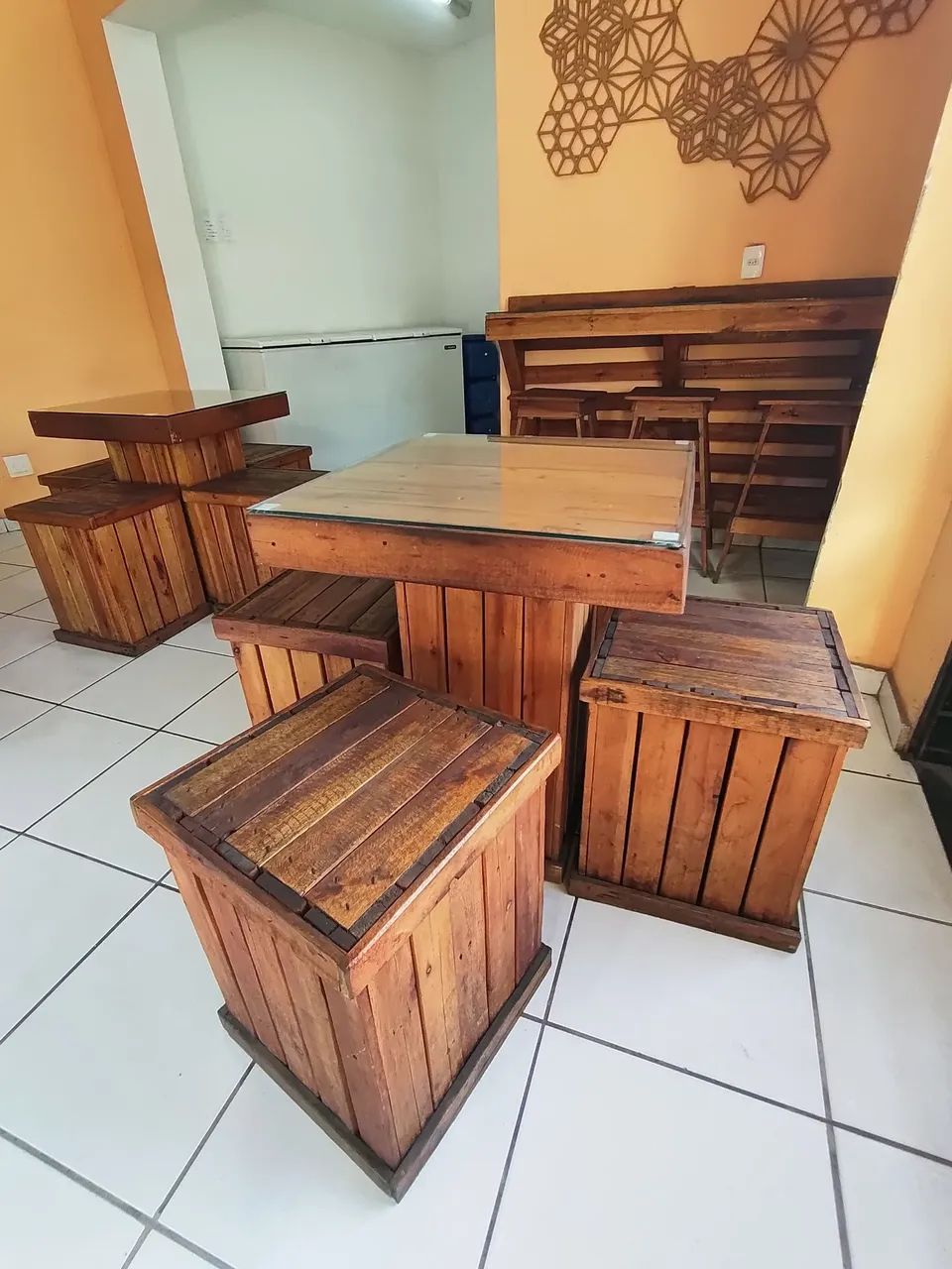 Conjunto mesa em pallet - Foto 3