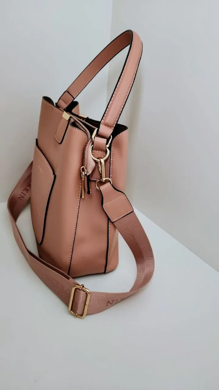 Bolsa de Ombro Feminina 3 repartições Rose