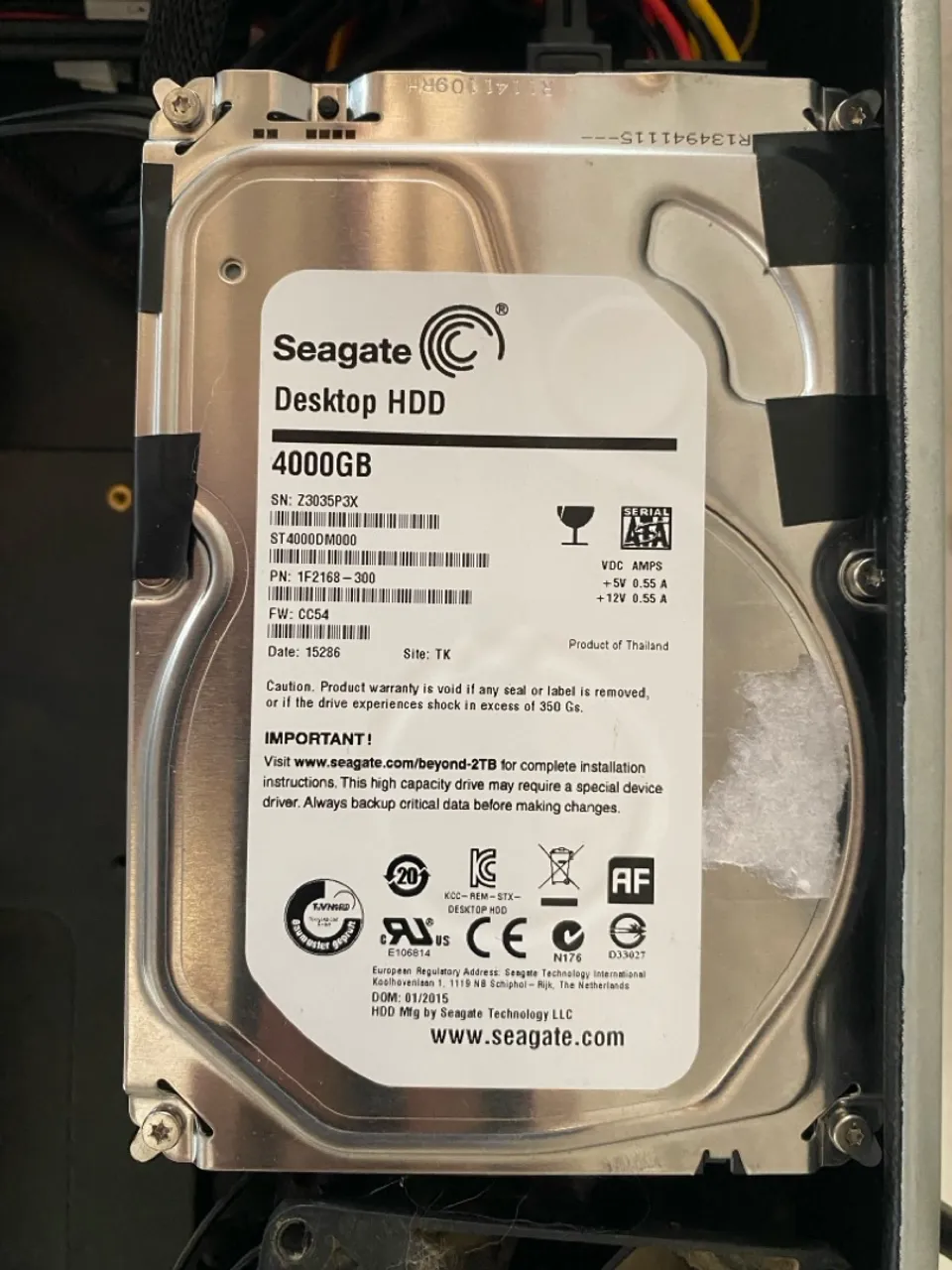 HD Seagate 4TB saúde 100%