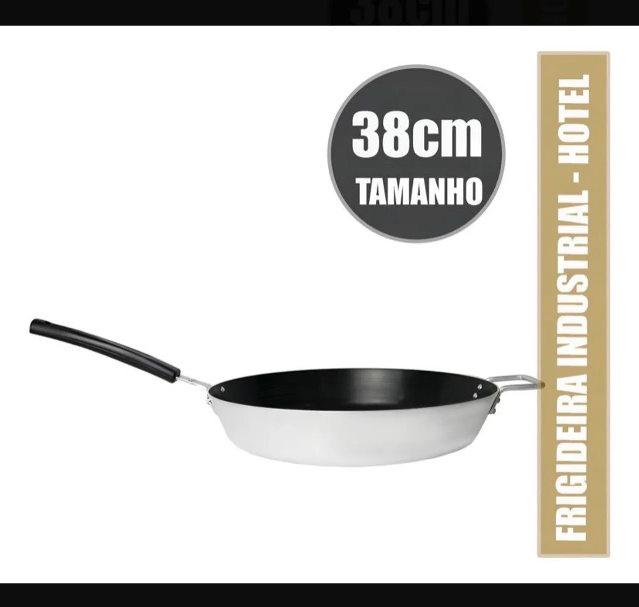 Frigideira Fortaleza Hotel Antiaderente Maxxi Gourmet com Alça N38 com alça - Foto 5