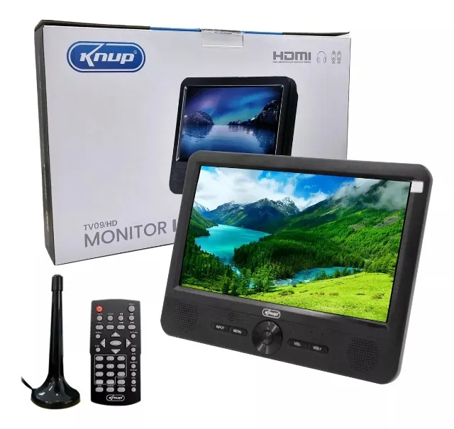 Tv Digital Portátil 9 Polegadas 12v Lcd Veicular Caminhão