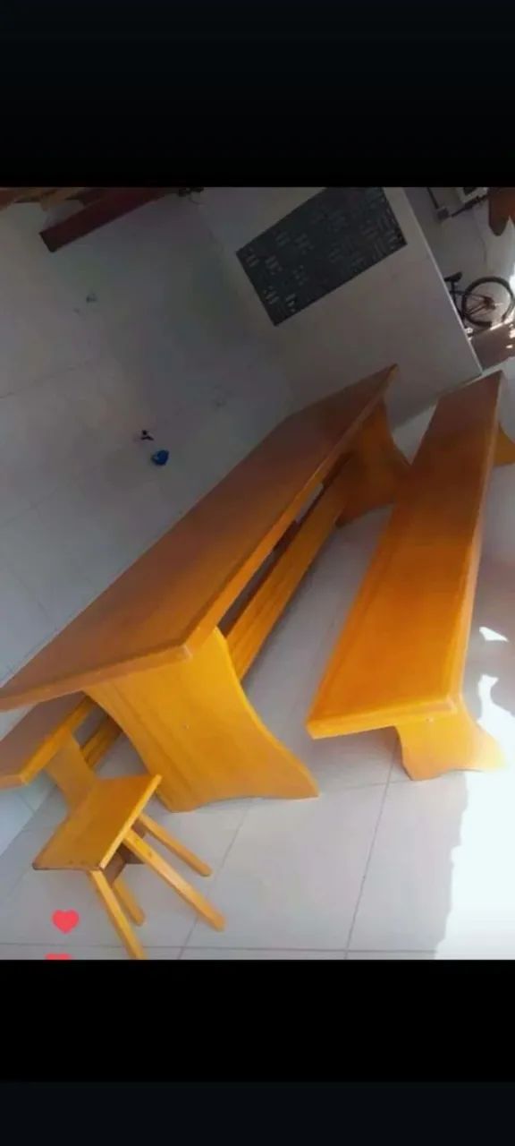 Mesa rústica madeira maciça Tatajuba  - Foto 4