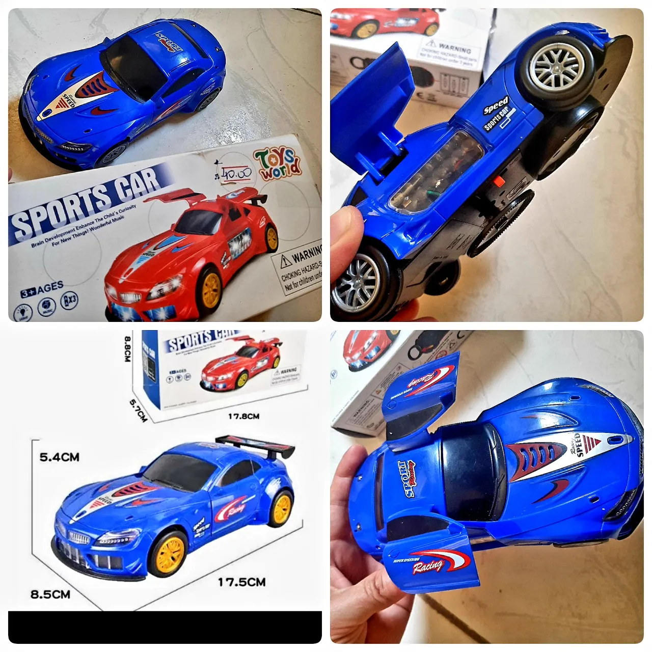Carrinho giro 360 com luzes e som
