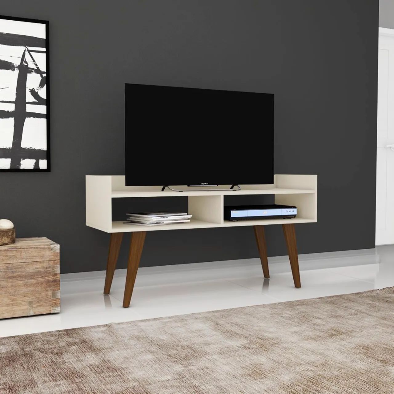 Rack de TV Moderno com Design Vintage