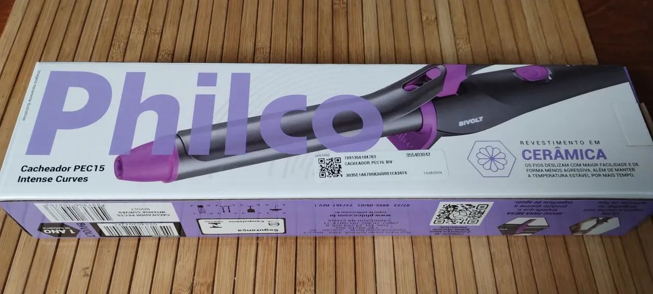 Cacheador de cabelos PHILCO bivolt aquecimento PTC