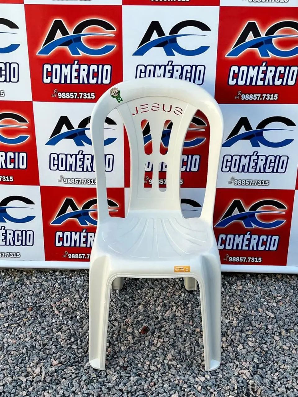Cadeira Acquafort (Jesus) - Preta e Branca - Nova - Foto 2