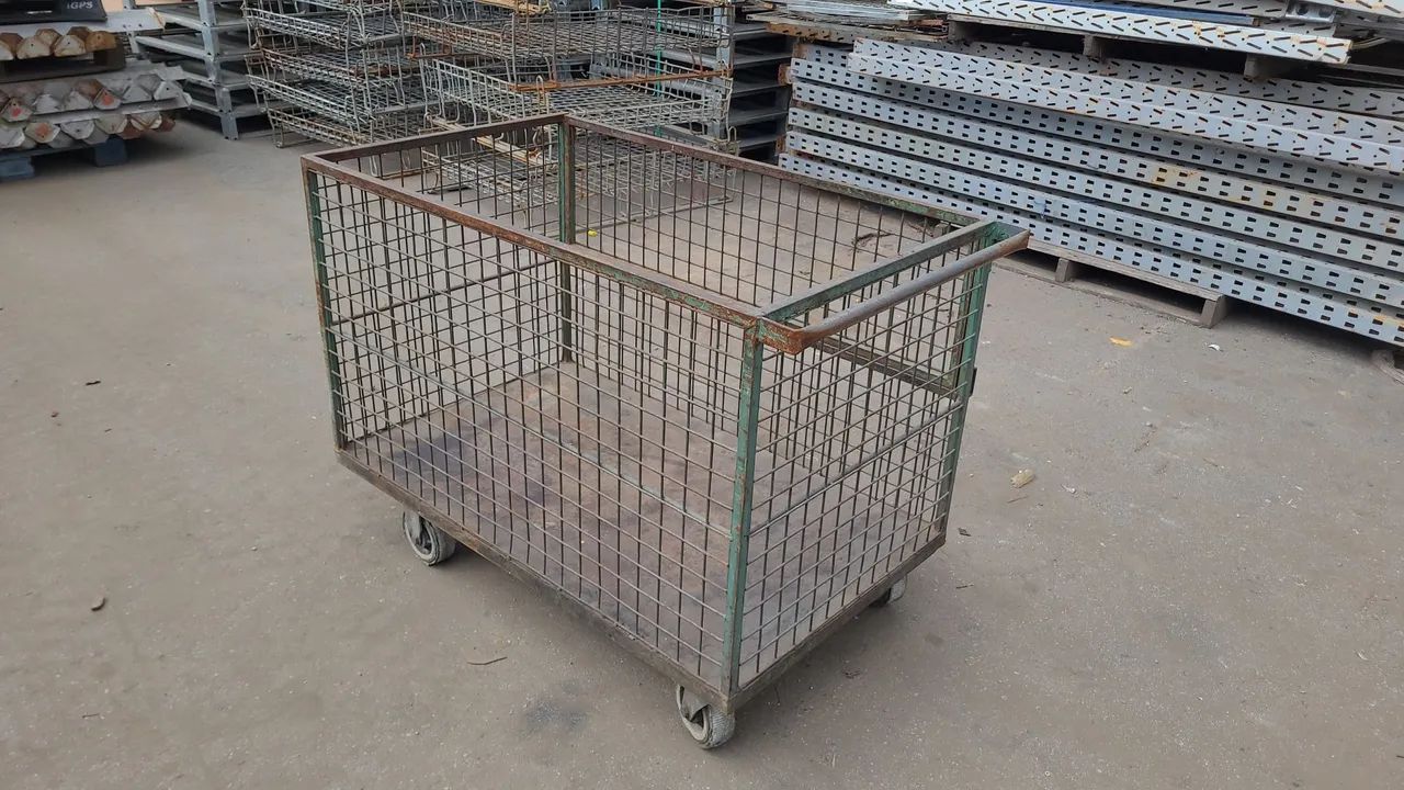 Carrinho aramado industrial reforçado - Foto 3