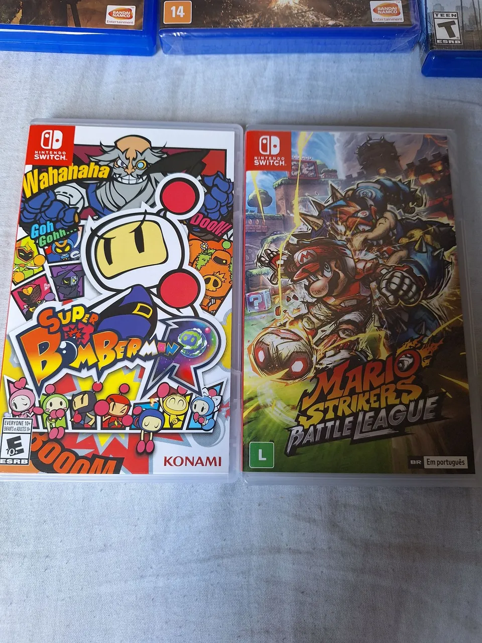 Super Bomberman R e Mario Strikers Battle League para Nintendo Switch