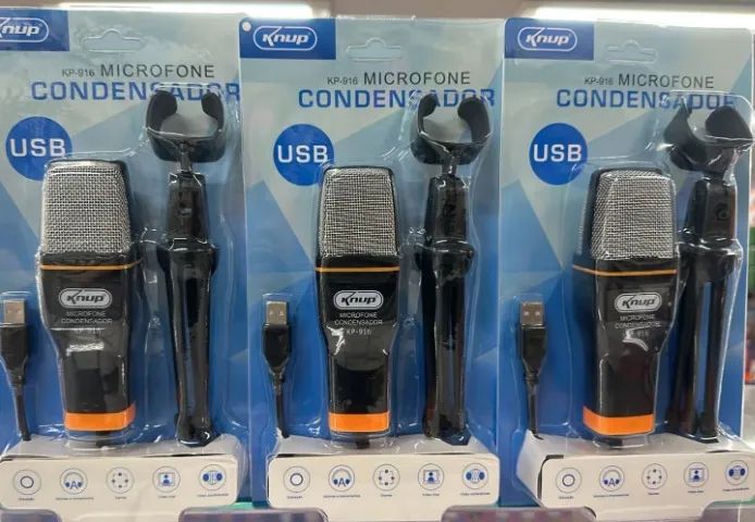 Microfone Condensador USB High Quality c/Tripe KP-916 Knup - Foto 3