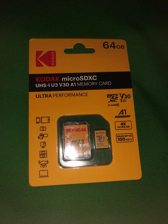 Cartão de memoria Kodak 64GB microSDXC UHS-I U3 V30 A1