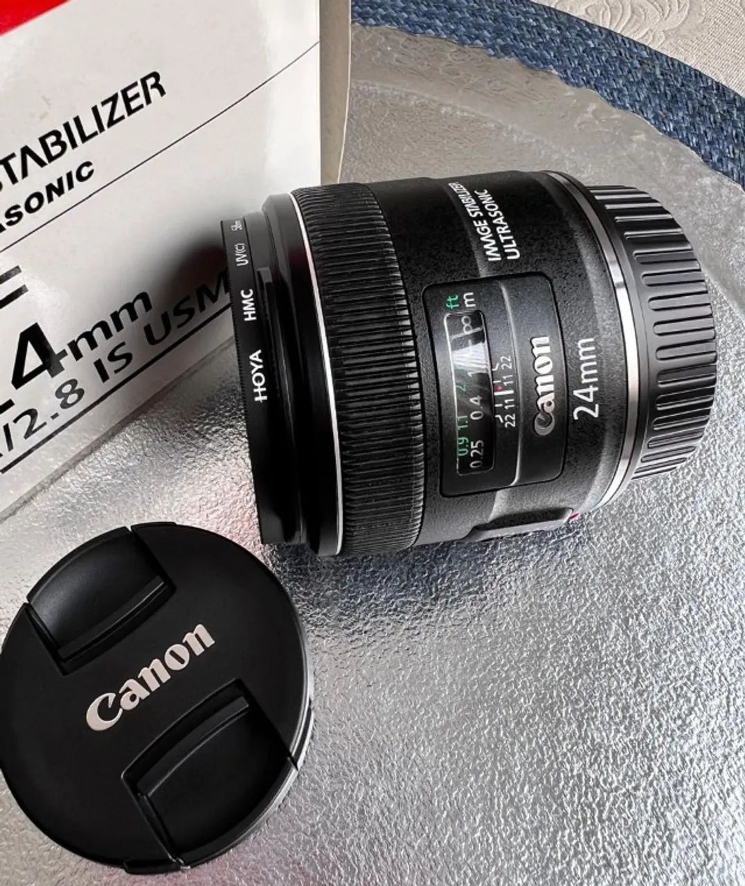 Lente Grande Angular Canon Ef 24mm F/2.8 Is Usm na caixa - Foto 2