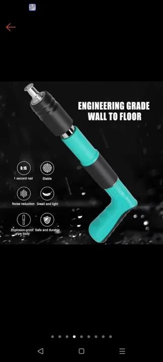 0Pistola Fixadora De Pregos Azul Ajustável Potente, Pregos 27mm - Foto 3