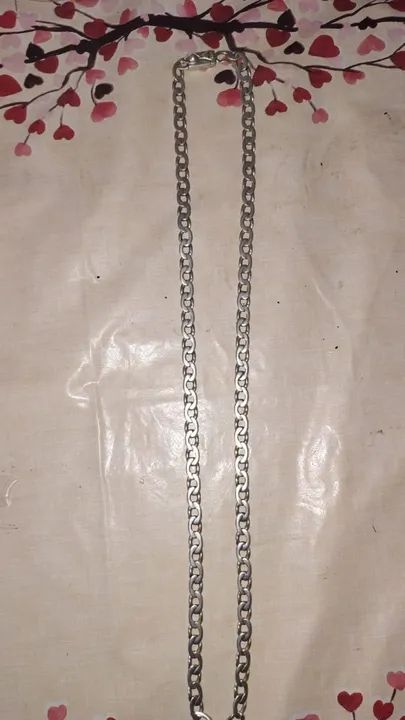 Cordão de prata 8 mm 70cm prata 950 - Foto 2