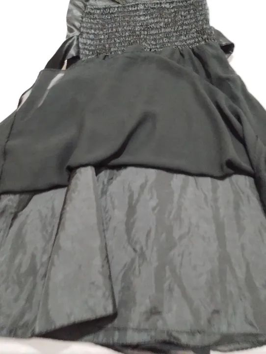 Vestido midi Preto de Seda - Foto 2