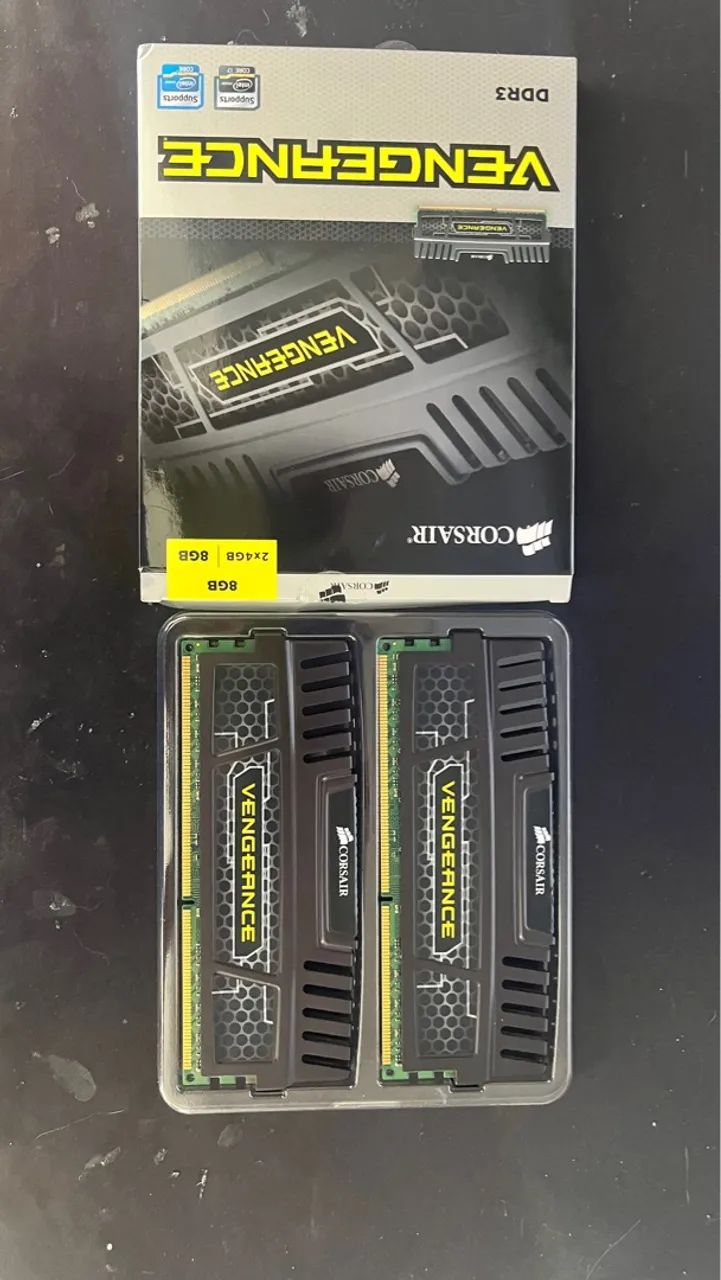 Memória RAM Corsair Vengeance - 2 pentes de 4gb DDR3 - 8gb - Foto 3
