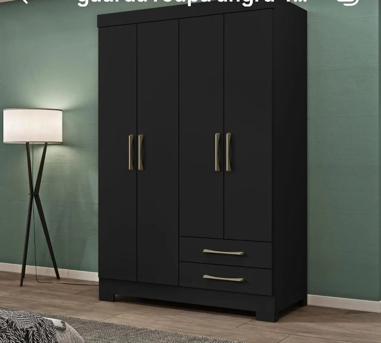 Guarda roupa 4 portas 2 gavetas  - Foto 5