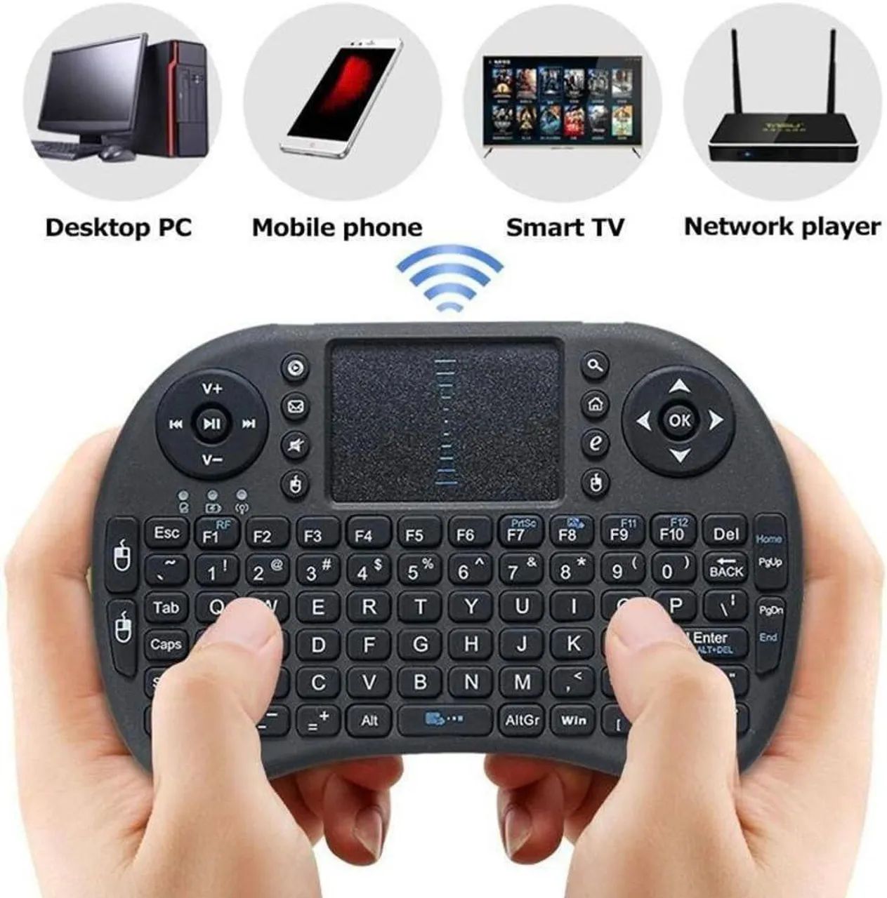 Teclado Sem Fio com Touchpad KA-1118 - Foto 4