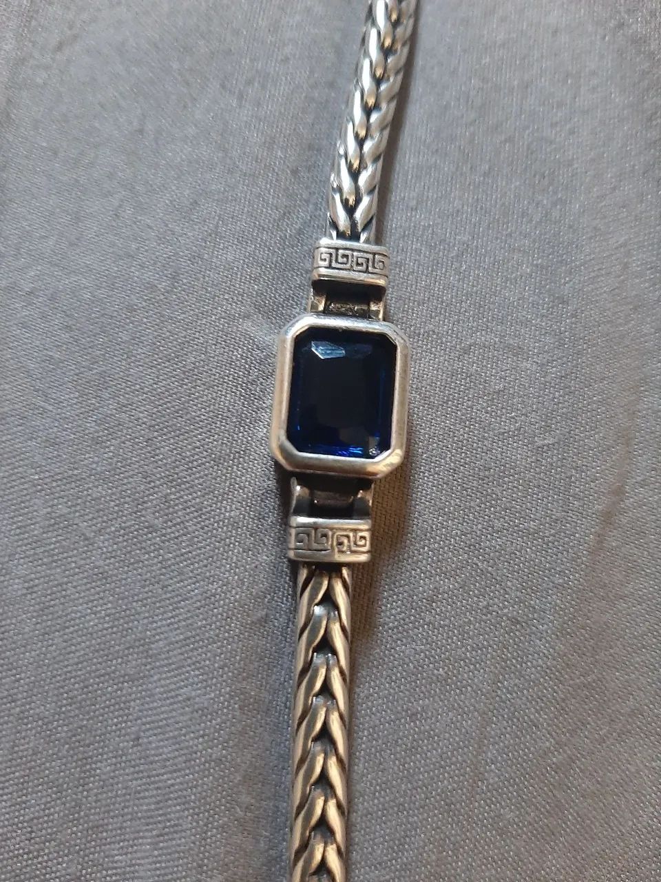 Pulseira tipo Balé com Pedra Azul - Foto 2