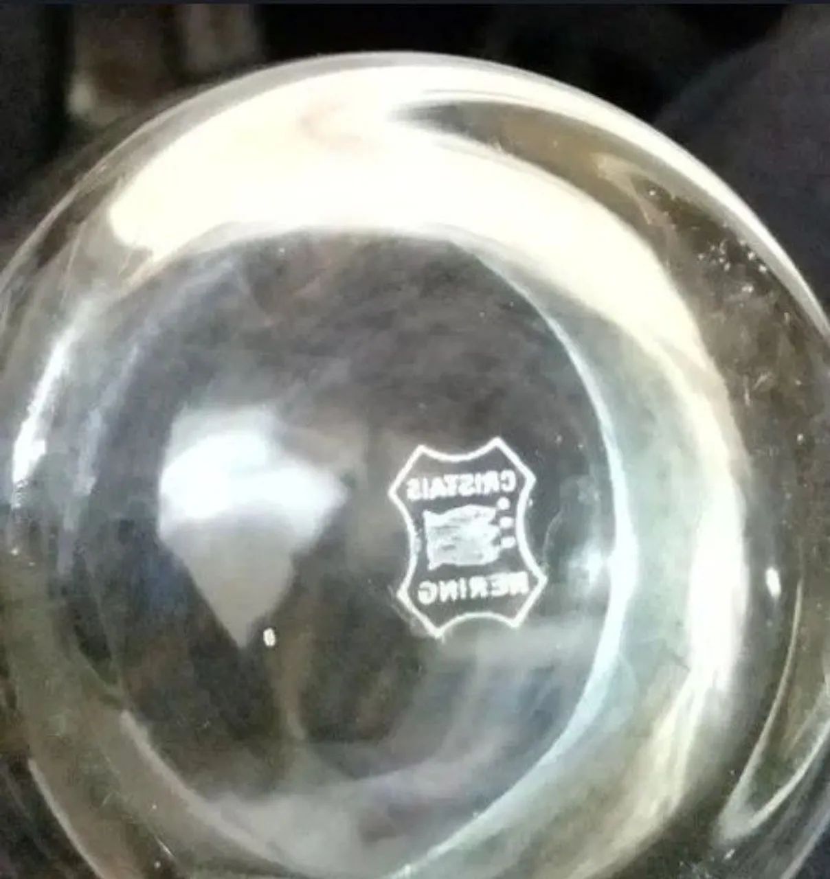 Trio de copos antigos de cristal marca cristais Hering  - Foto 6