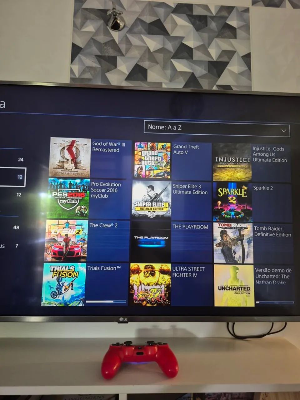 PS4 COM JOGOS SÓ PEGAR E JOGAR CONTROLE CABO HDMI E CABO DE FORÇA ORIGINAL BARATO BIGUAÇU  - Foto 3