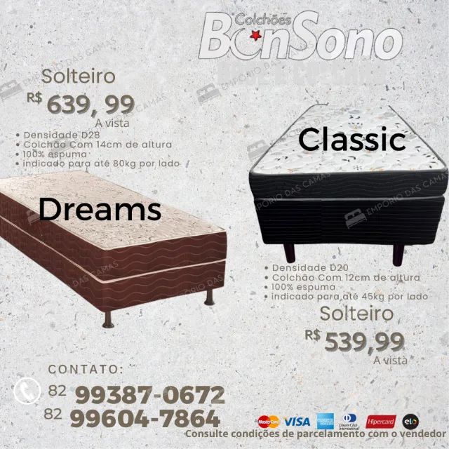 Cama solteiro D20, D28, D33, Unibox, base e colchão confira pronta entrega consulte 