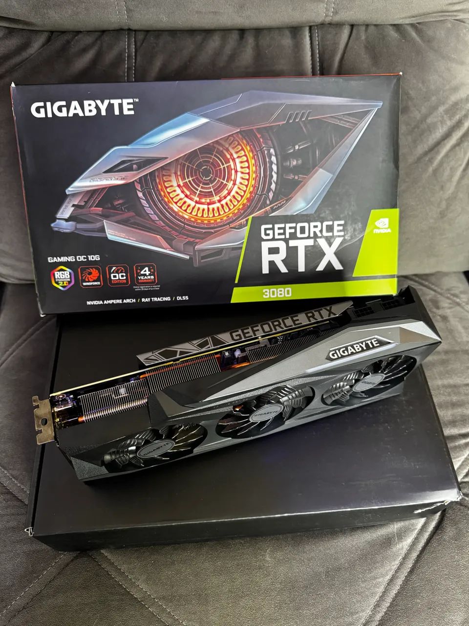 RTX 3080 GIGABYTE GAMING OC 10GB IMPECÁVEL  - Foto 3
