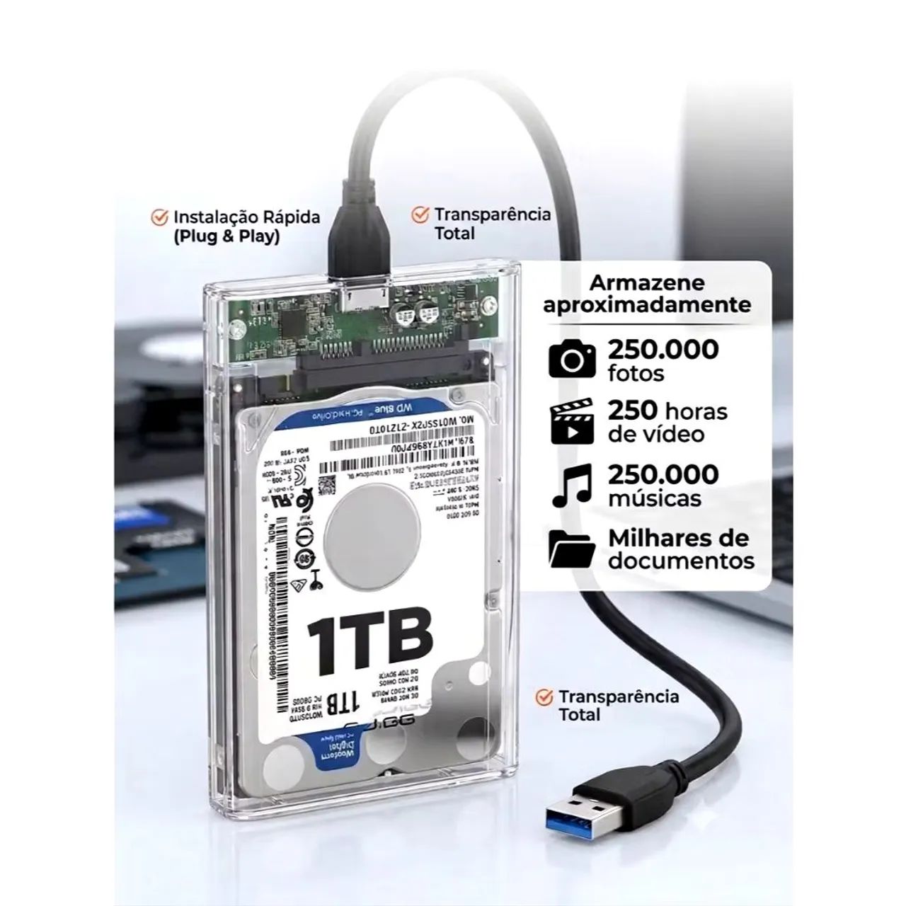 HD EXTERNO 1TB E 500GB
