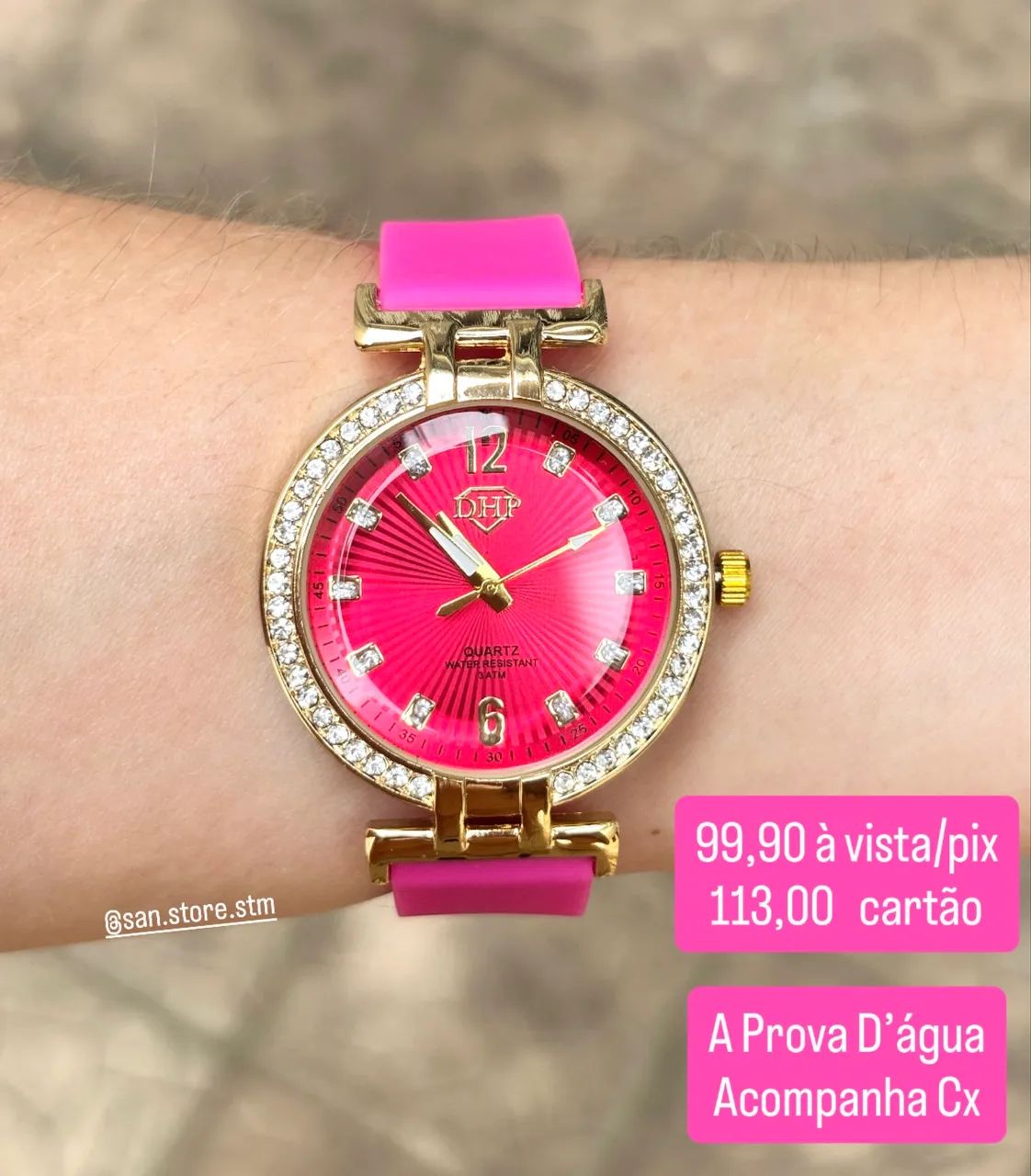 Relógio Pink a Prova Dagua  - Foto 4