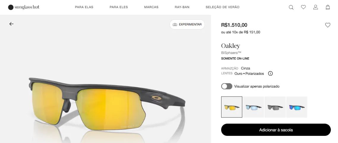 Óculos Oakley BiSphaera - Transparente com Lentes Prizm 24K - Foto 2
