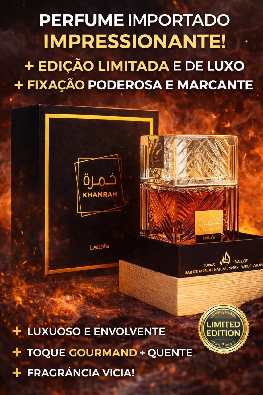 Perfume Khamrah Lattafa 100ml EDP Original | Importado Luxuoso + Fixação Alta