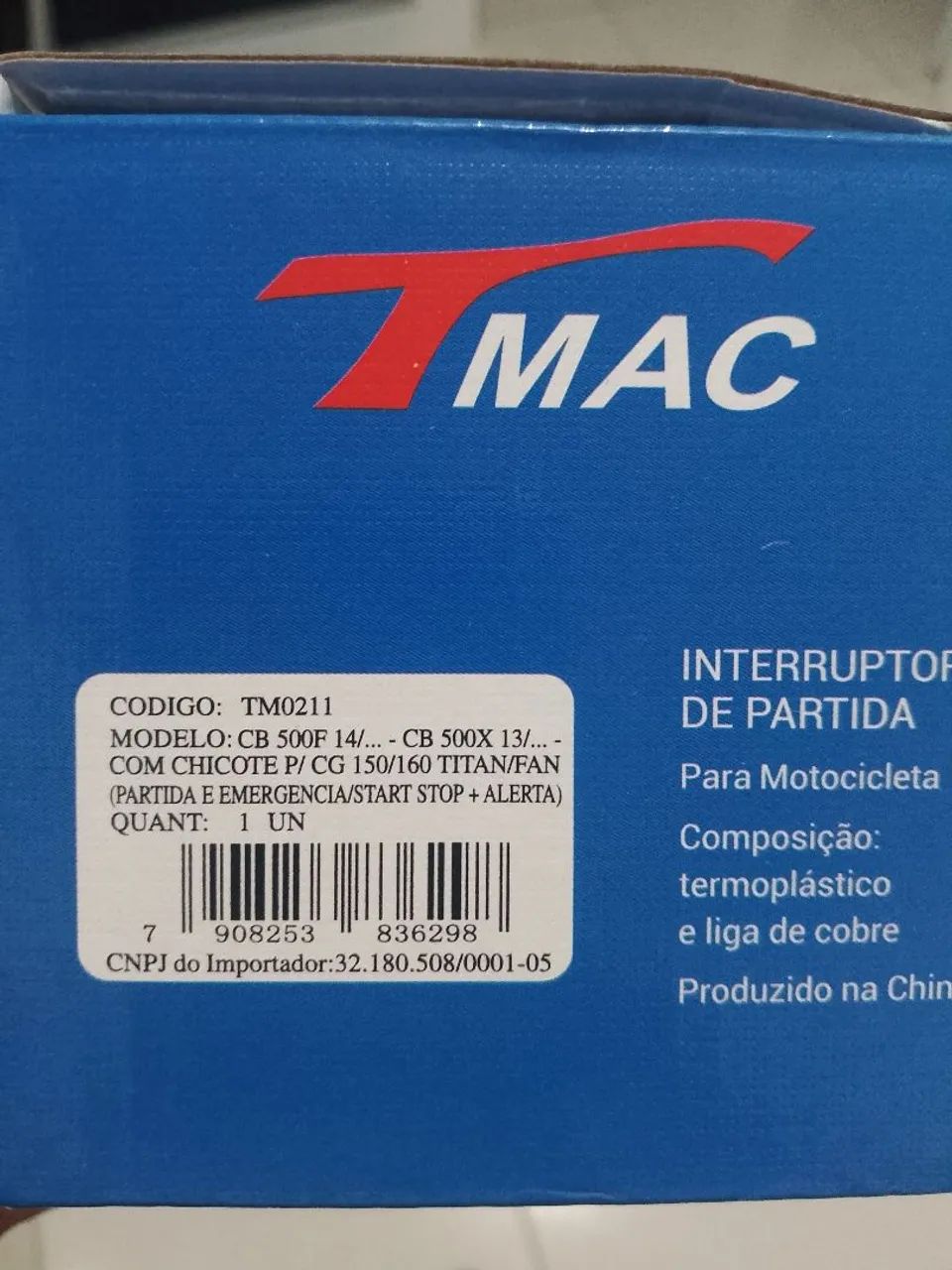 Interruptor de partida com chicote Modelo CB500F - Foto 3