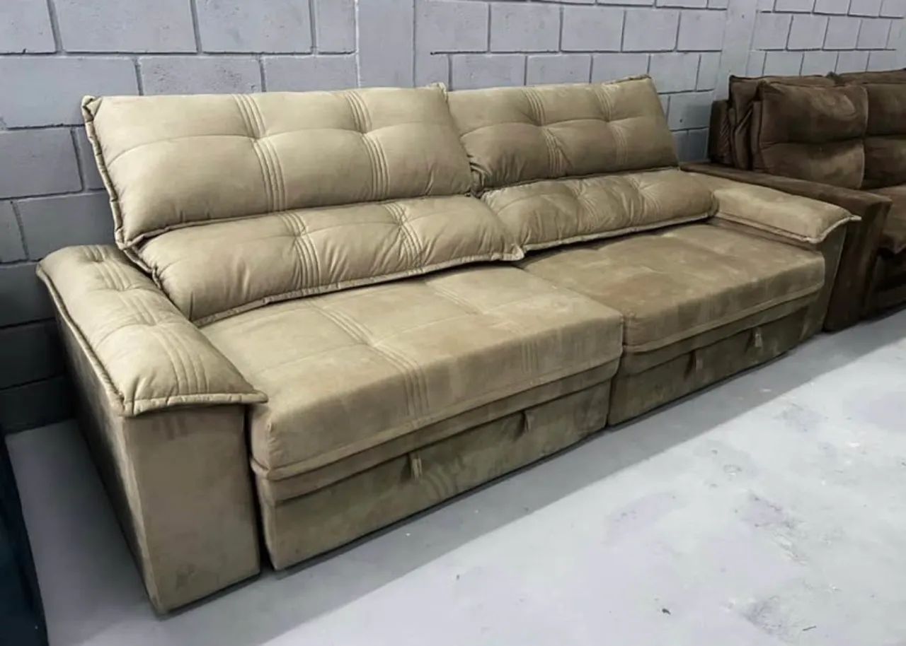 Sofá Retrátil e Reclinável 3.00m MOLAS ENSACADAS ( Direto da Fábrica )  - Foto 2