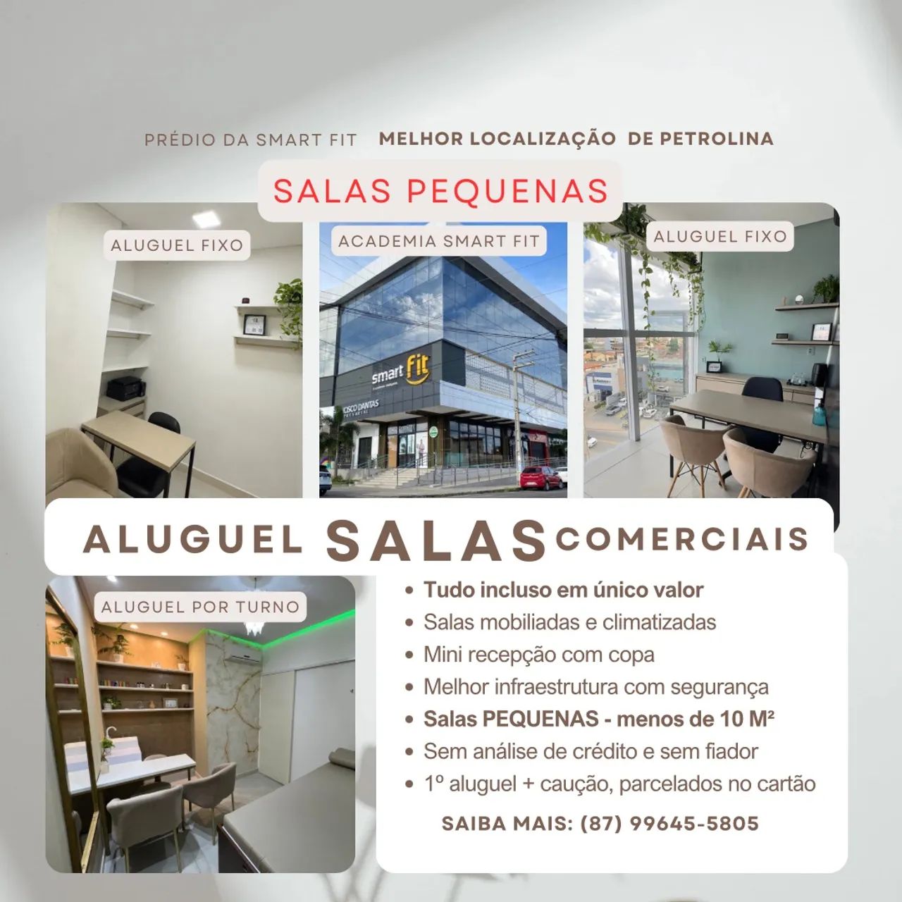 Salas comerciais prontas para alugar 