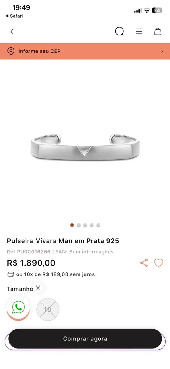 Pulseira Vivara Man em Prata 925 - Foto 3