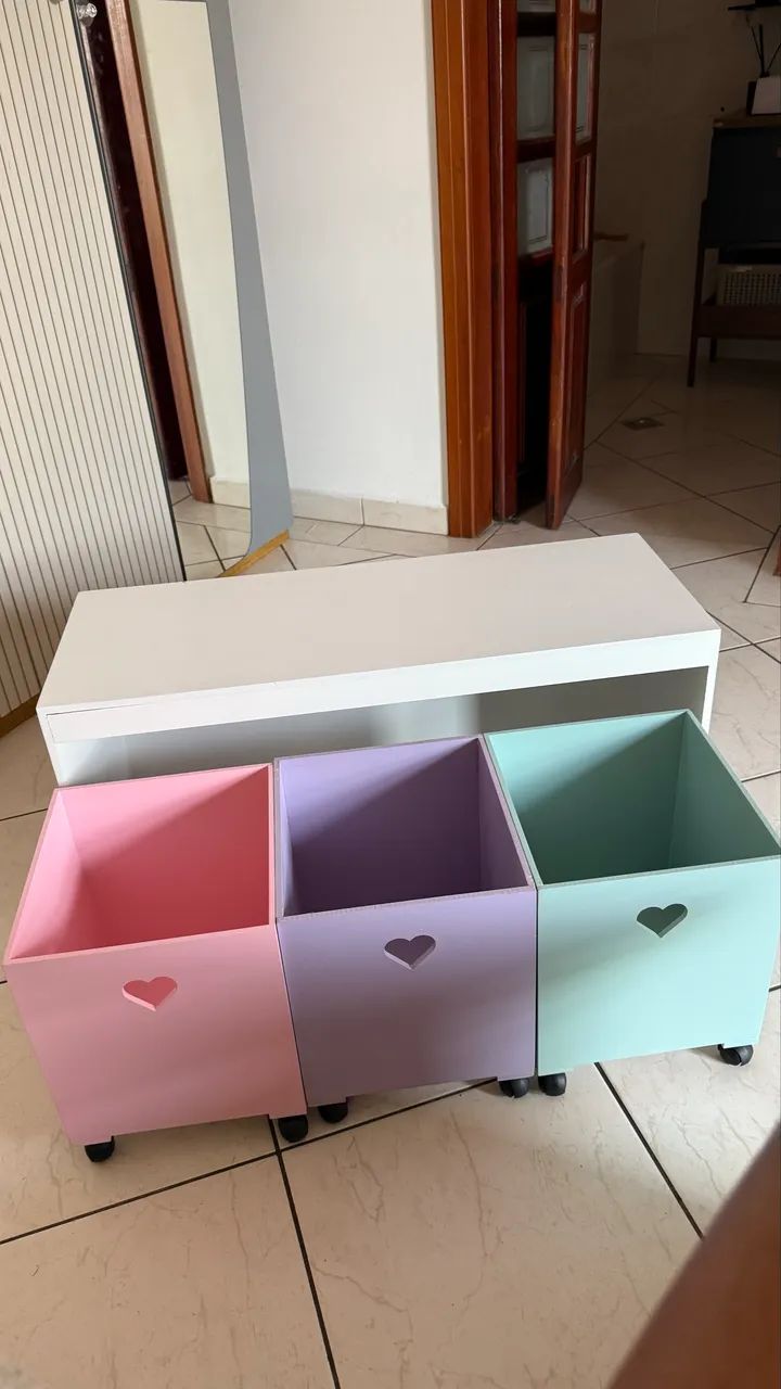 Organizador de brinquedos infantil caixas - Foto 5