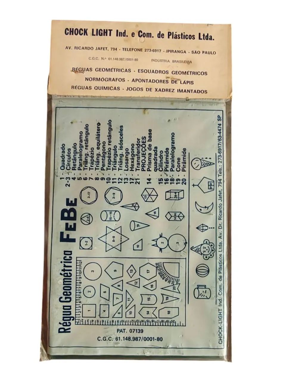 Régua geométrica FEBE da década de 70  - Foto 2