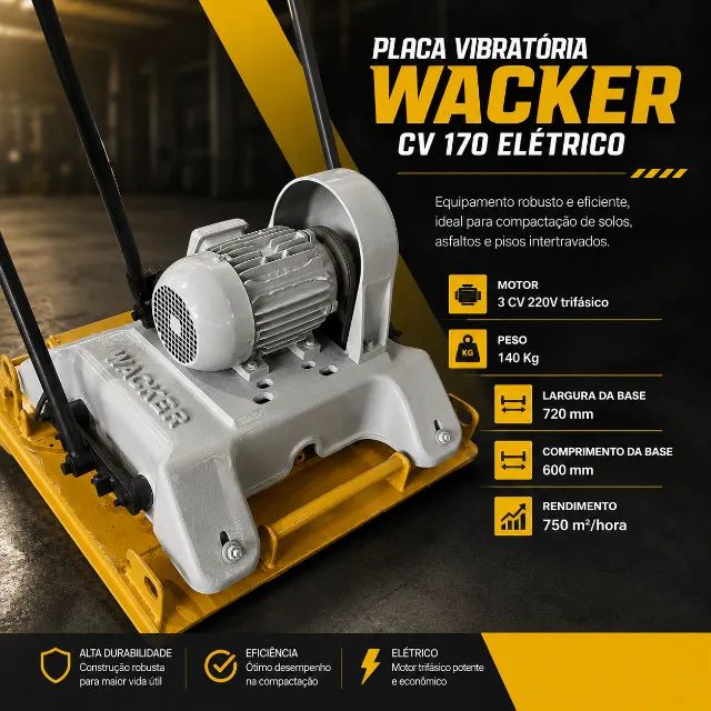 PLACAS VIBRATÓRIAS WACKER EM EXCELENTE ESTADO E REVISADAS - Foto 2