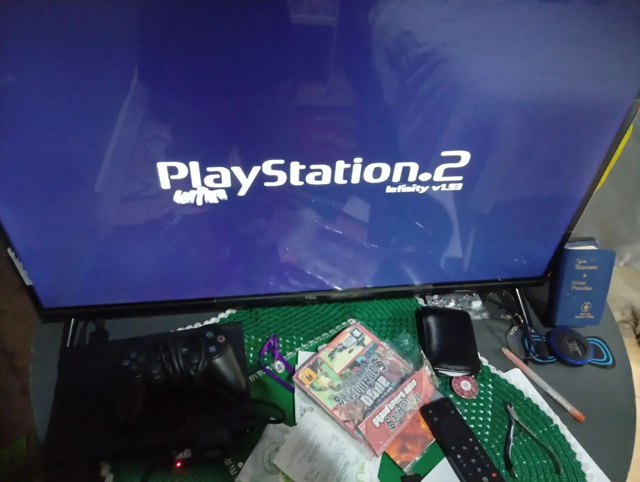 PS2 funcionando perfeitamente.