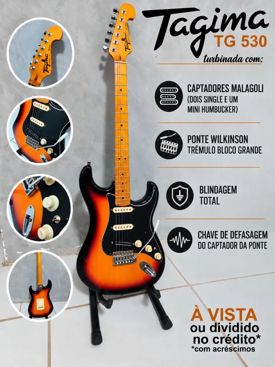 Guitarra Tagima TG530 (c/ upgrade)